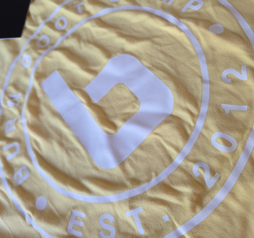 Burn Boot Camp Yellow Graphic Tank Top